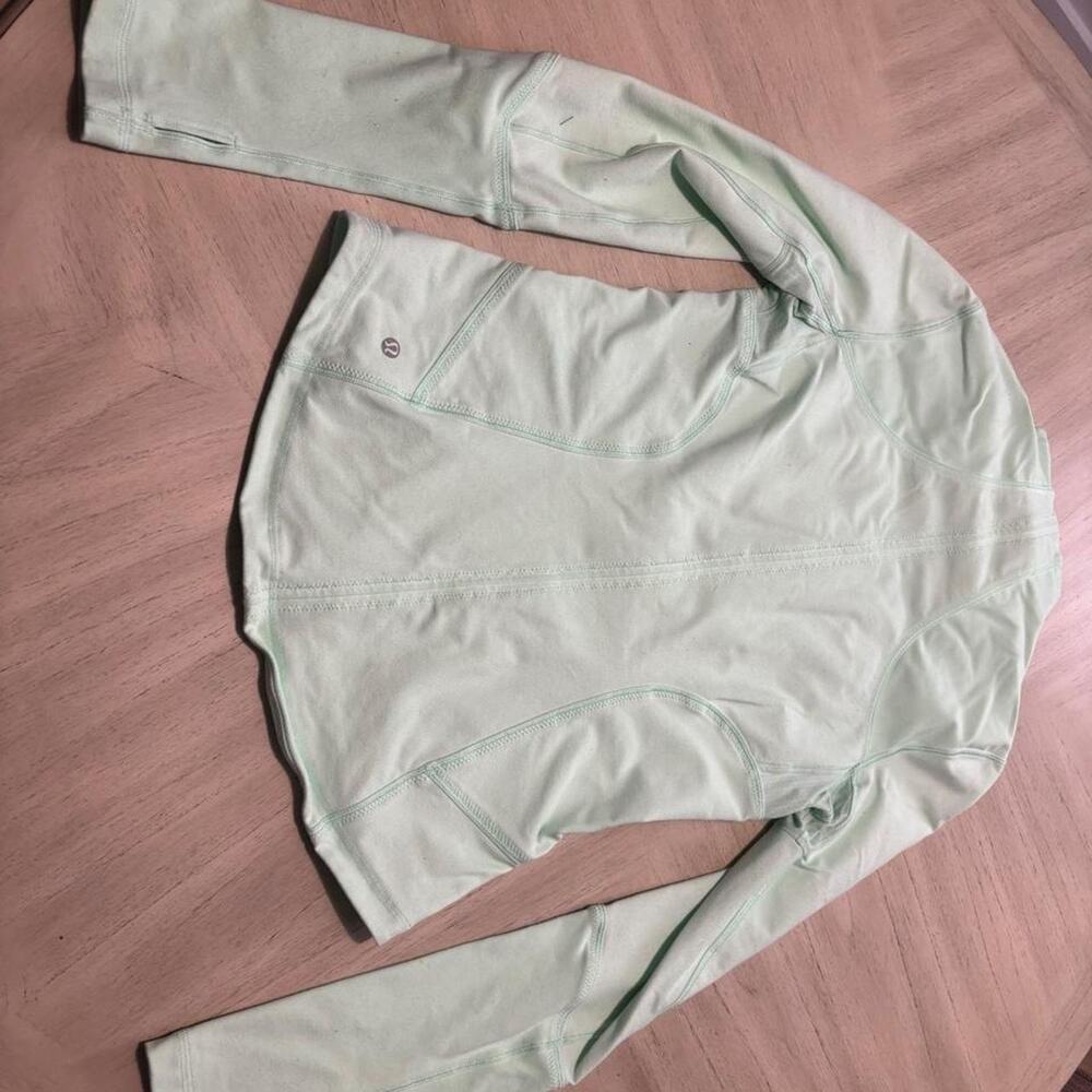 Lululemon light green zip up - Picture 5 of 7